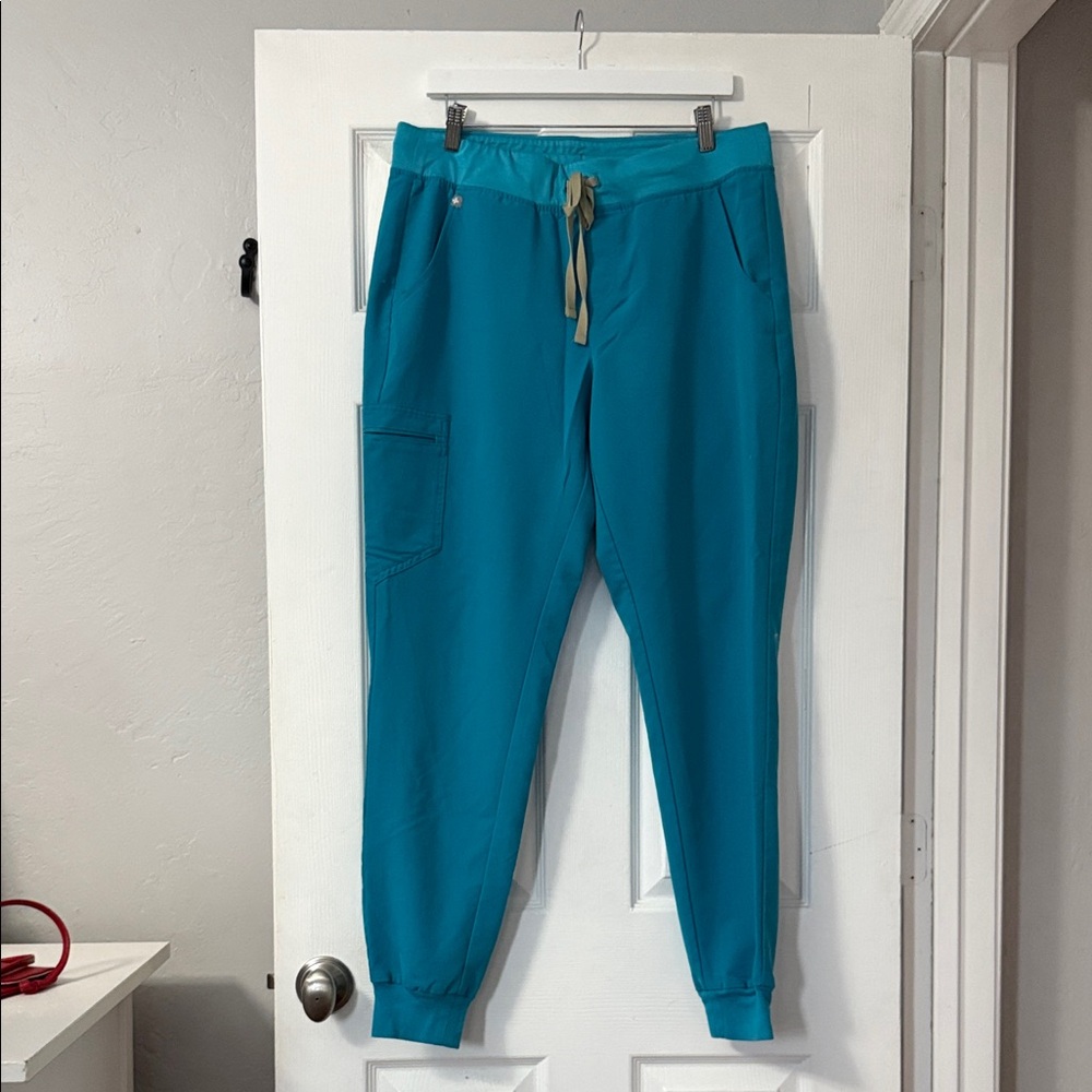 Figs Turquoise Technical Collection Pants